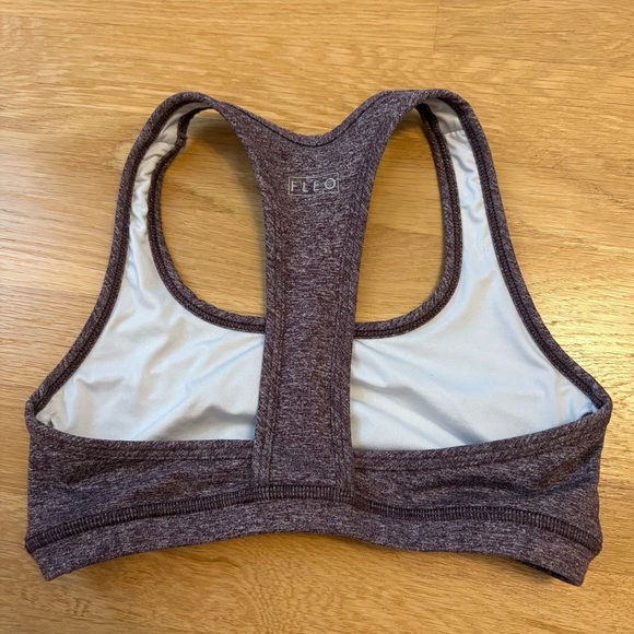 Fleo Nora Sports Bra Burgundy Heathered Size Small - Picture 2 of 3